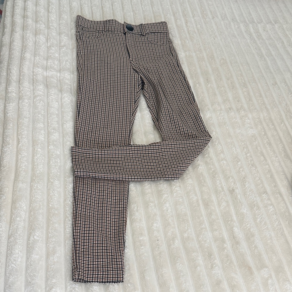 Zara Kids Houndstooth Pants - Black and White